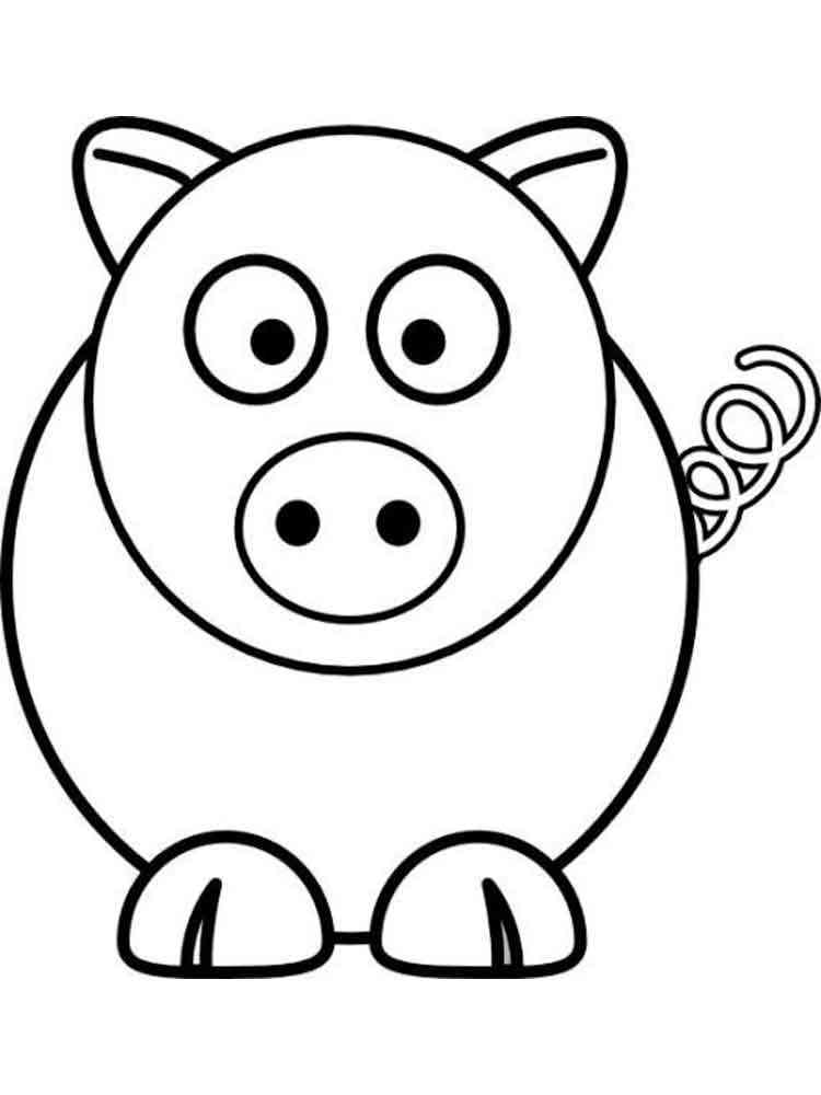 Funny Pig 2 coloring page