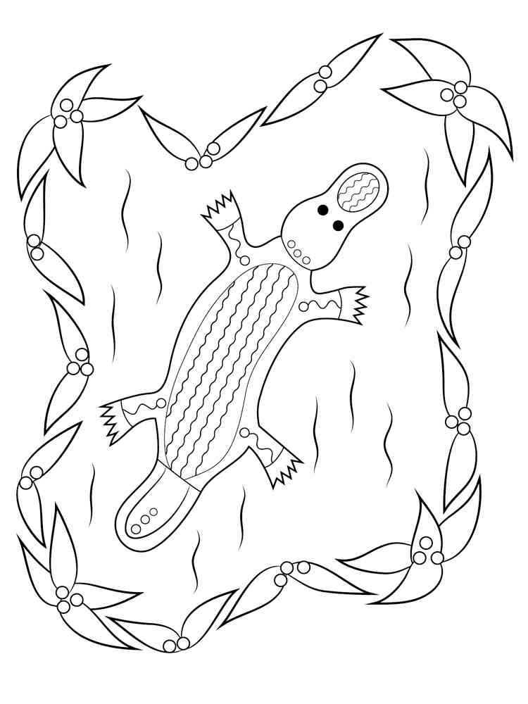 Platypus Art coloring page