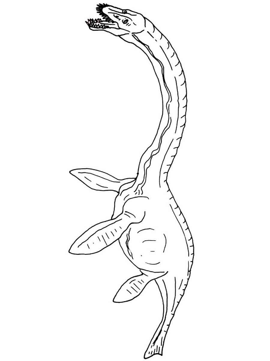 Scary Plesiosaurus coloring page