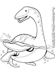 Funny Plesiosaurus coloring page