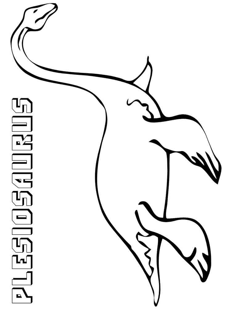 Simple Plesiosaurus coloring page