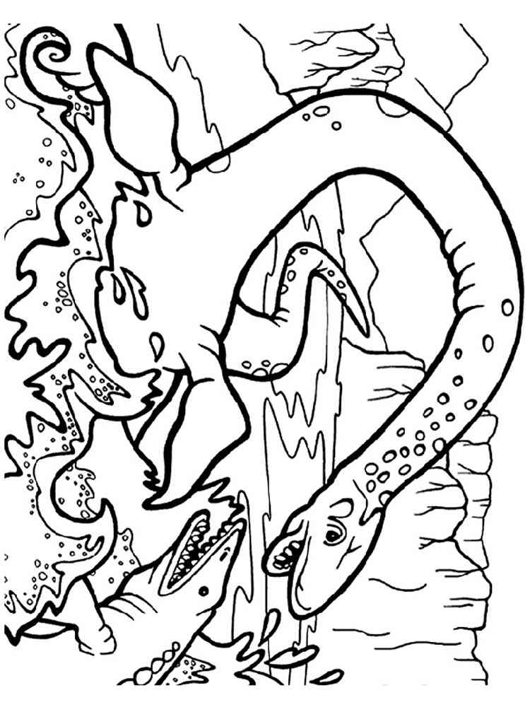 Fierce Plesiosaurus coloring page