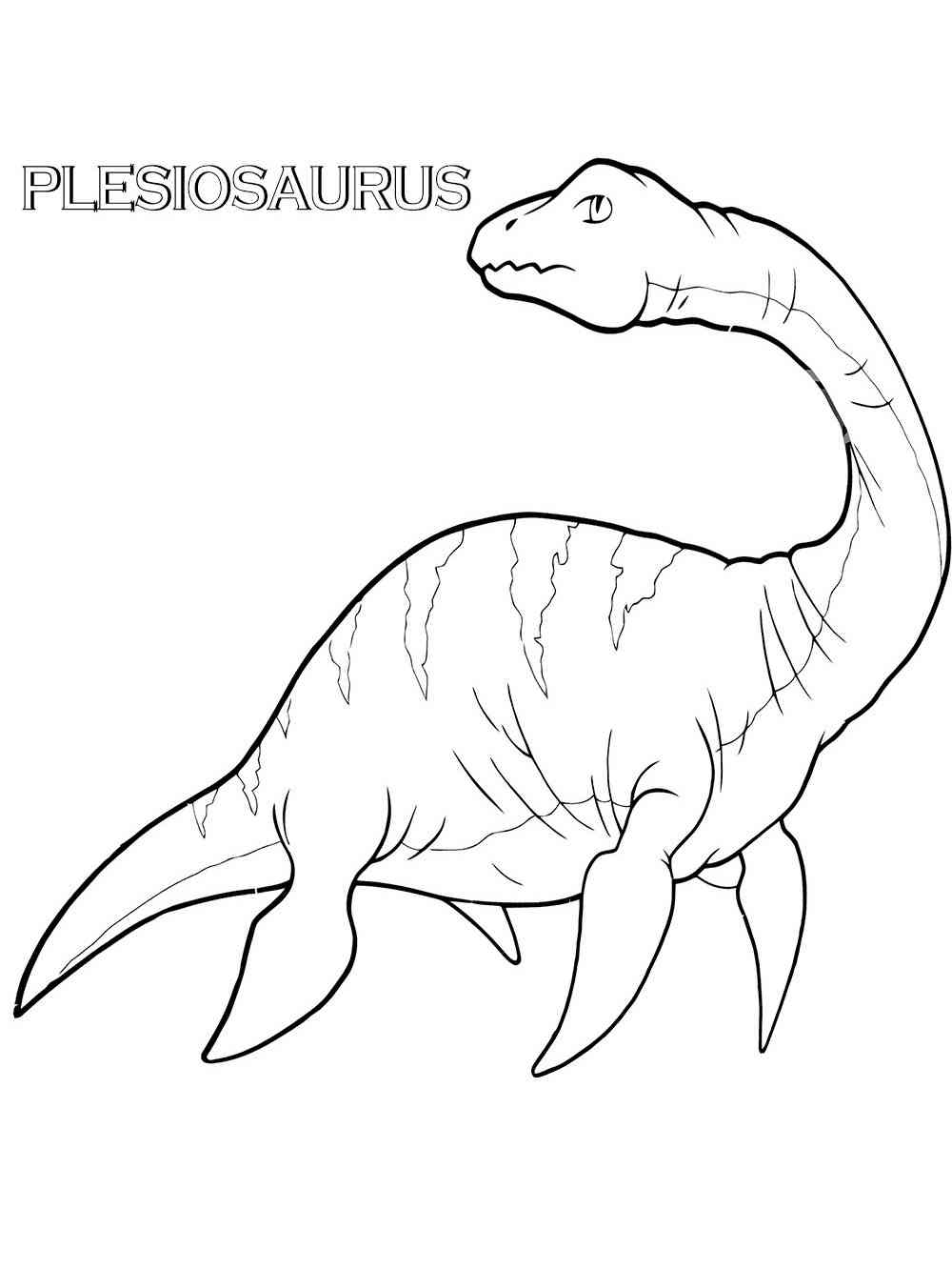Big Plesiosaurus coloring page