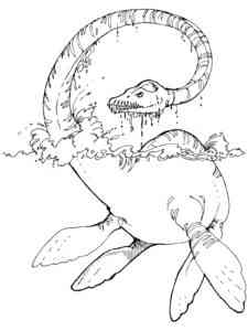 Elasmosaurus Plesiosaur coloring page