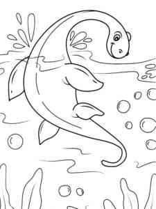 Cartoon Plesiosaurus coloring page