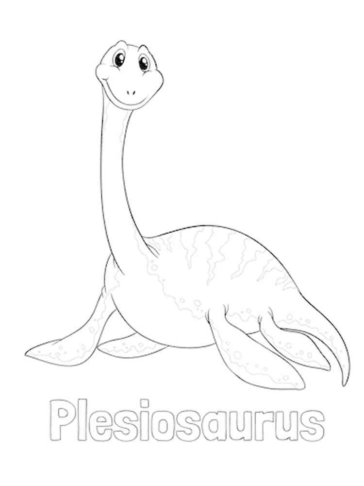 Cute Plesiosaurus coloring page