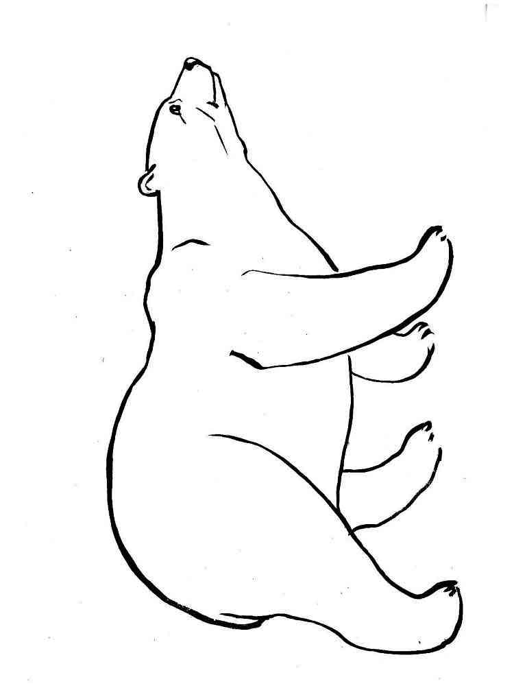 Polar Bear Walking coloring page