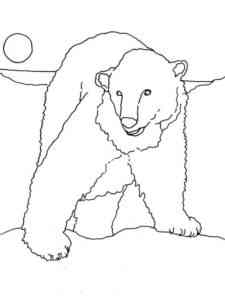 Adult Polar Bear coloring page
