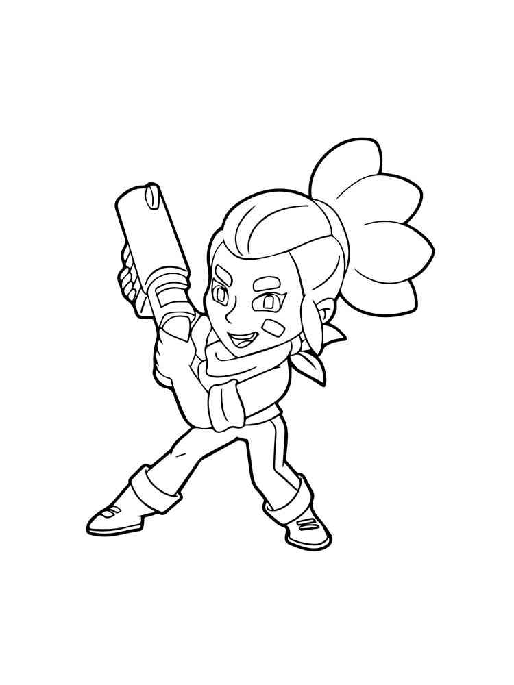Shelly Brawl Stars 1 coloring page