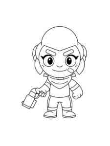 Shelly Brawl Stars 2 coloring page