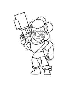 Shelly Brawl Stars 3 coloring page