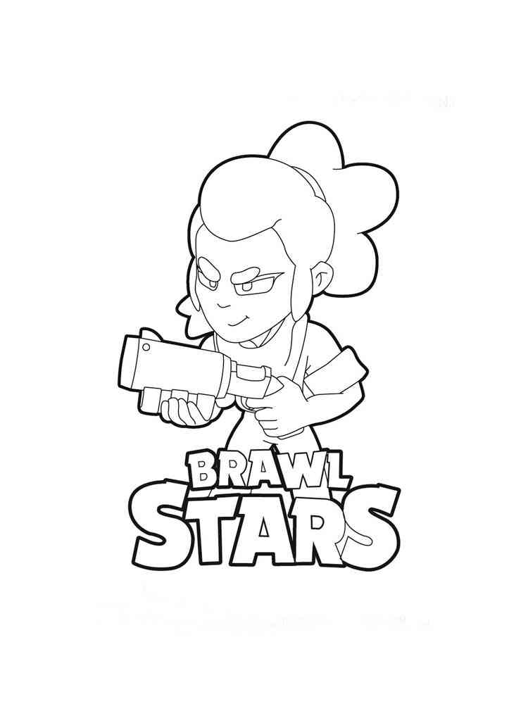 Shelly Brawl Stars 4 coloring page