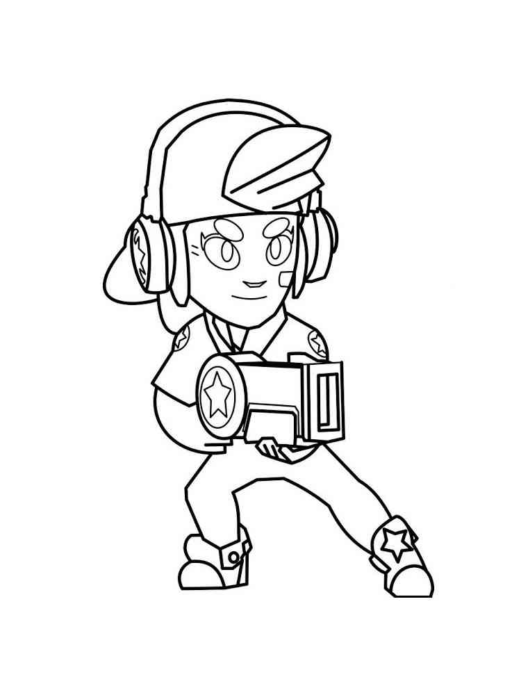 Shelly Brawl Stars 5 coloring page