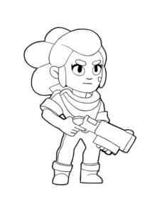 Shelly Brawl Stars 6 coloring page