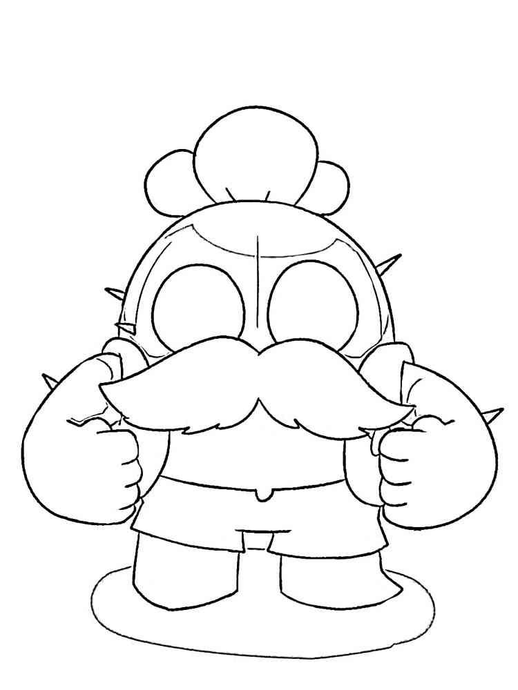 Spike Brawl Stars 2 coloring page