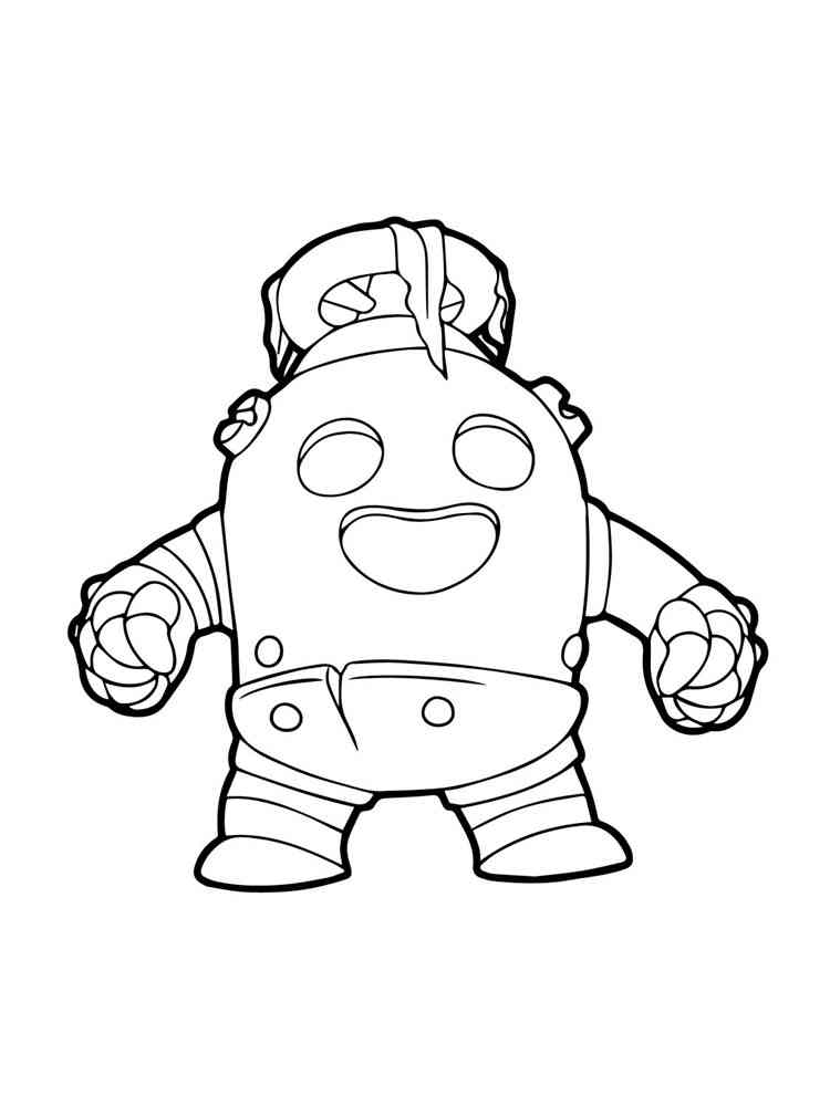 Spike Brawl Stars 6 coloring page