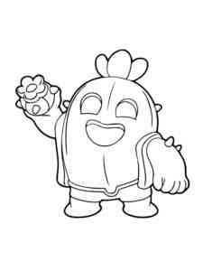 Spike Brawl Stars 8 coloring page