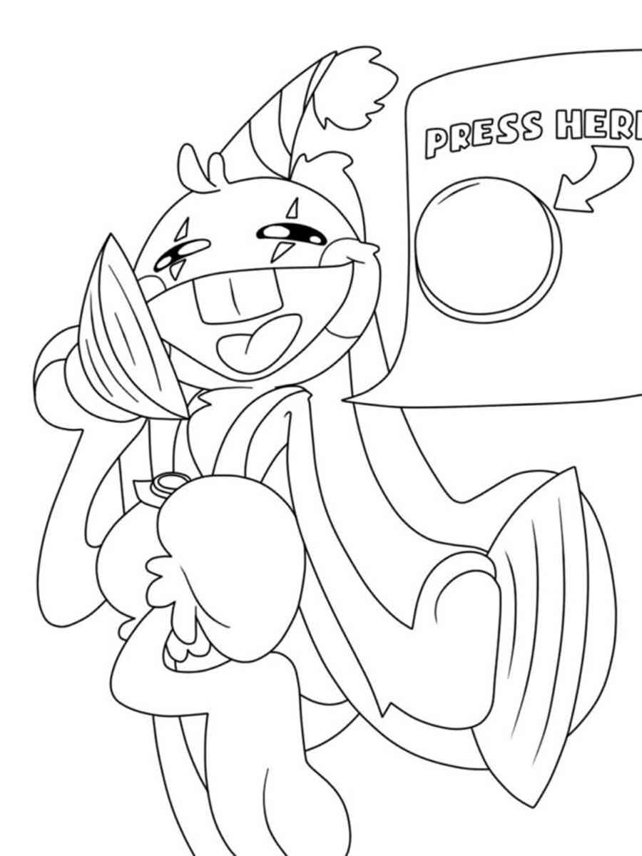 Funny Bunzo Bunny coloring page