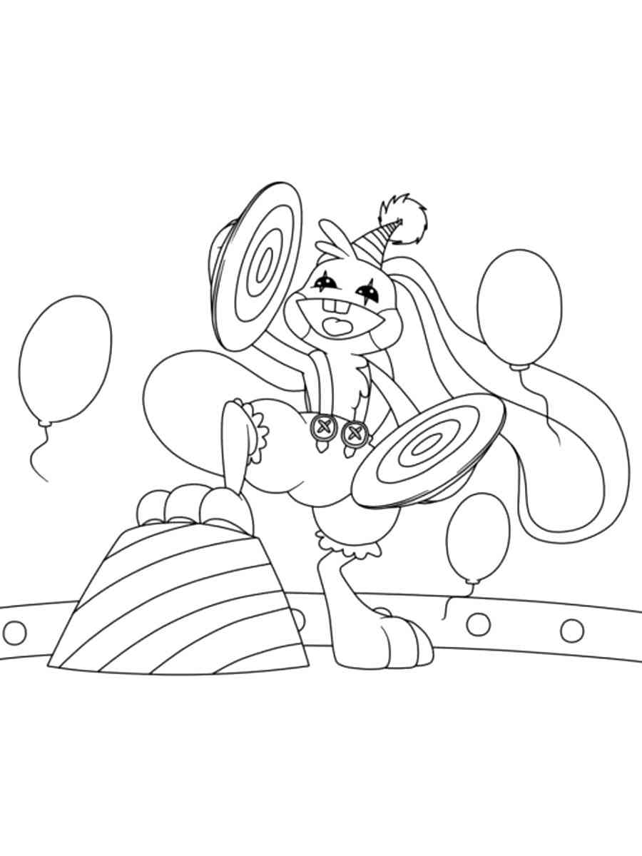 Poppy Playtime Bunzo Bunny coloring page