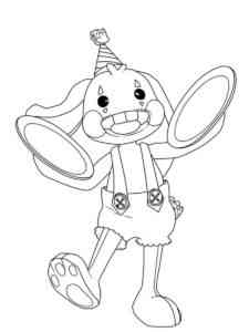 Simple Bunzo Bunny coloring page