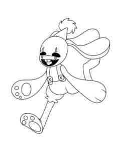 Running Bunzo Bunny coloring page