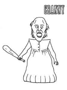Angry Granny coloring page