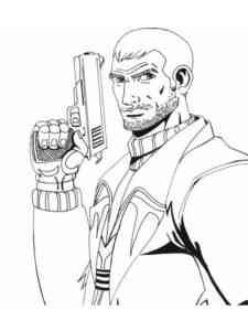 Guy with Gun GTA 5 coloring page