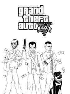 Grand Theft Auto 5 coloring page