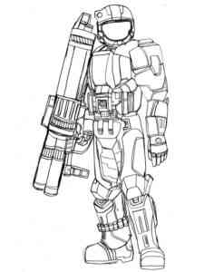 Mjolir Master Chief Halo coloring page