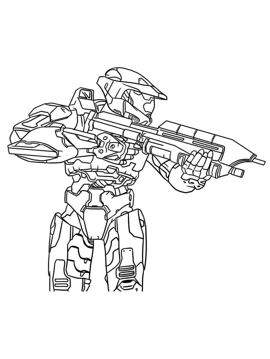 Halo Master Chief 5 coloring page