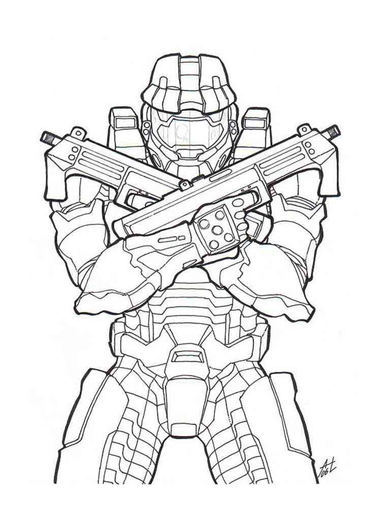 Halo Master Chief 2 coloring page