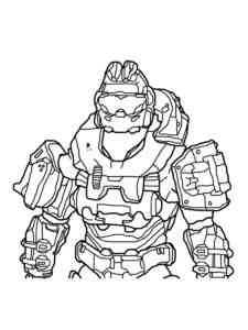 Halo Spartan coloring page