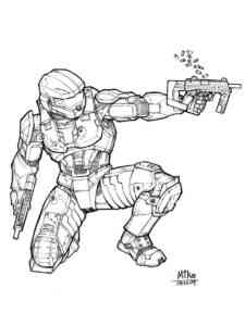 Halo Master Chief 6 coloring page