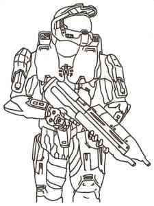 Halo Master Chief 3 coloring page