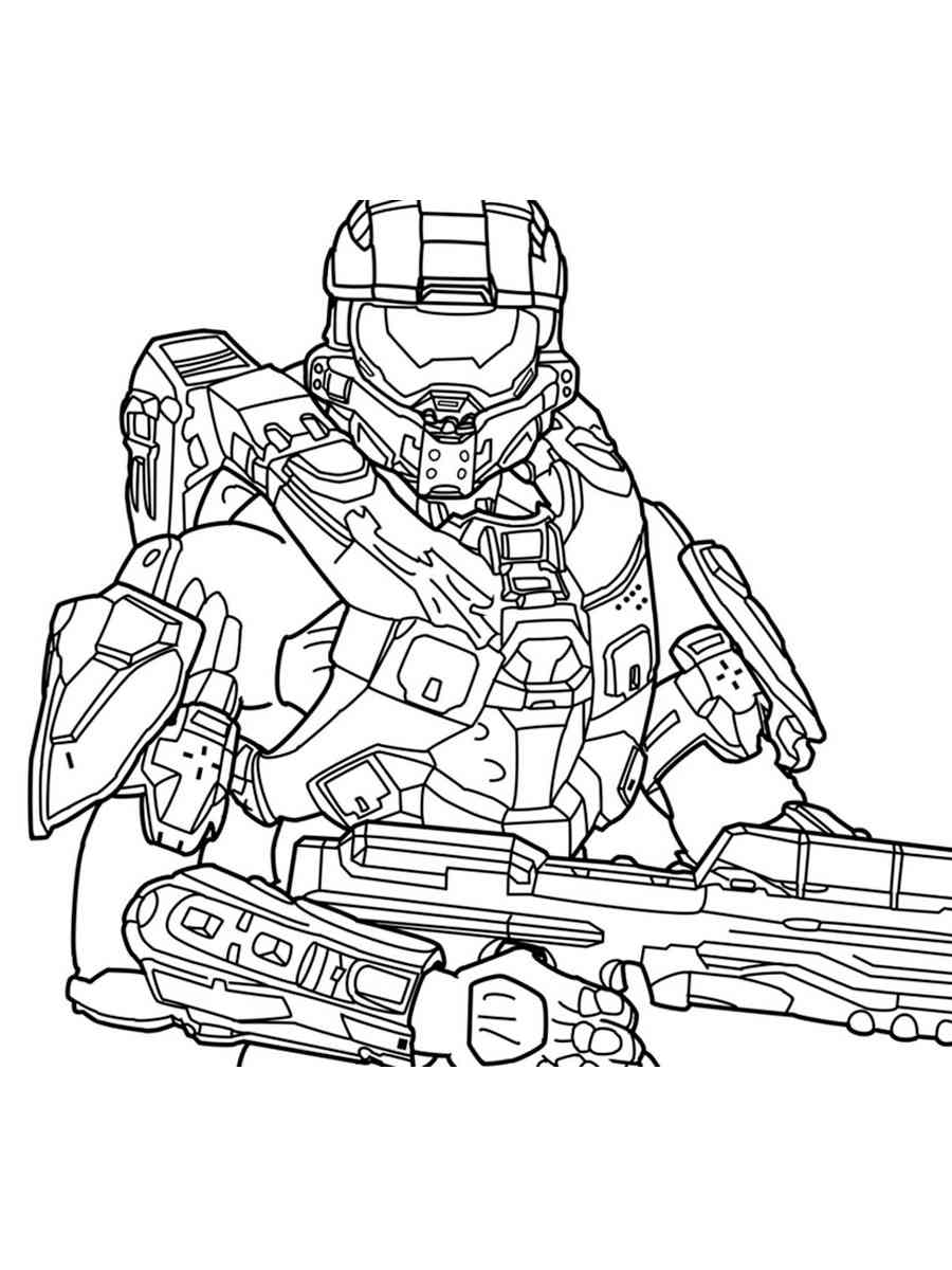 Halo Master Chief 4 coloring page