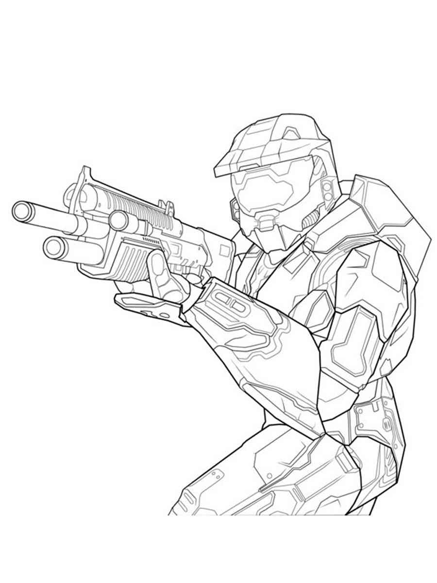 Master Chief Halo coloring page