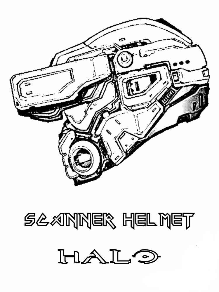 Scanner Helmet Halo coloring page
