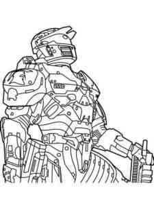 Halo Master Chief coloring page