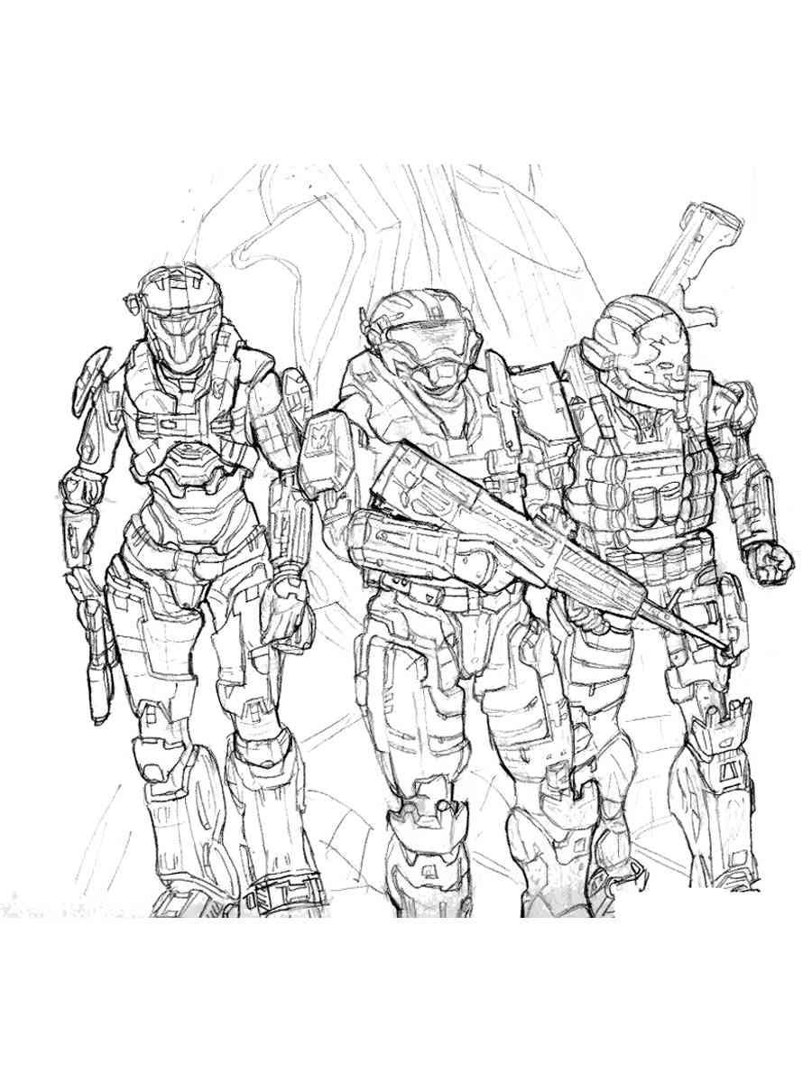 Halo ODST Characters coloring page