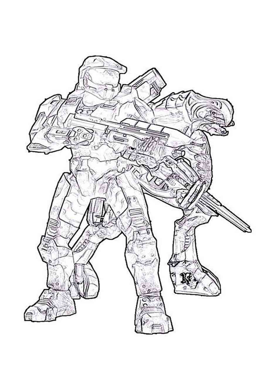 Halo Character coloring page