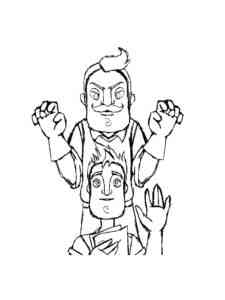 Hello Neighbor Characters coloring page