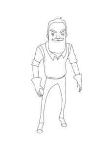 Hello Neighbor 8 coloring page