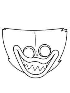 Huggy Wuggy Face coloring page