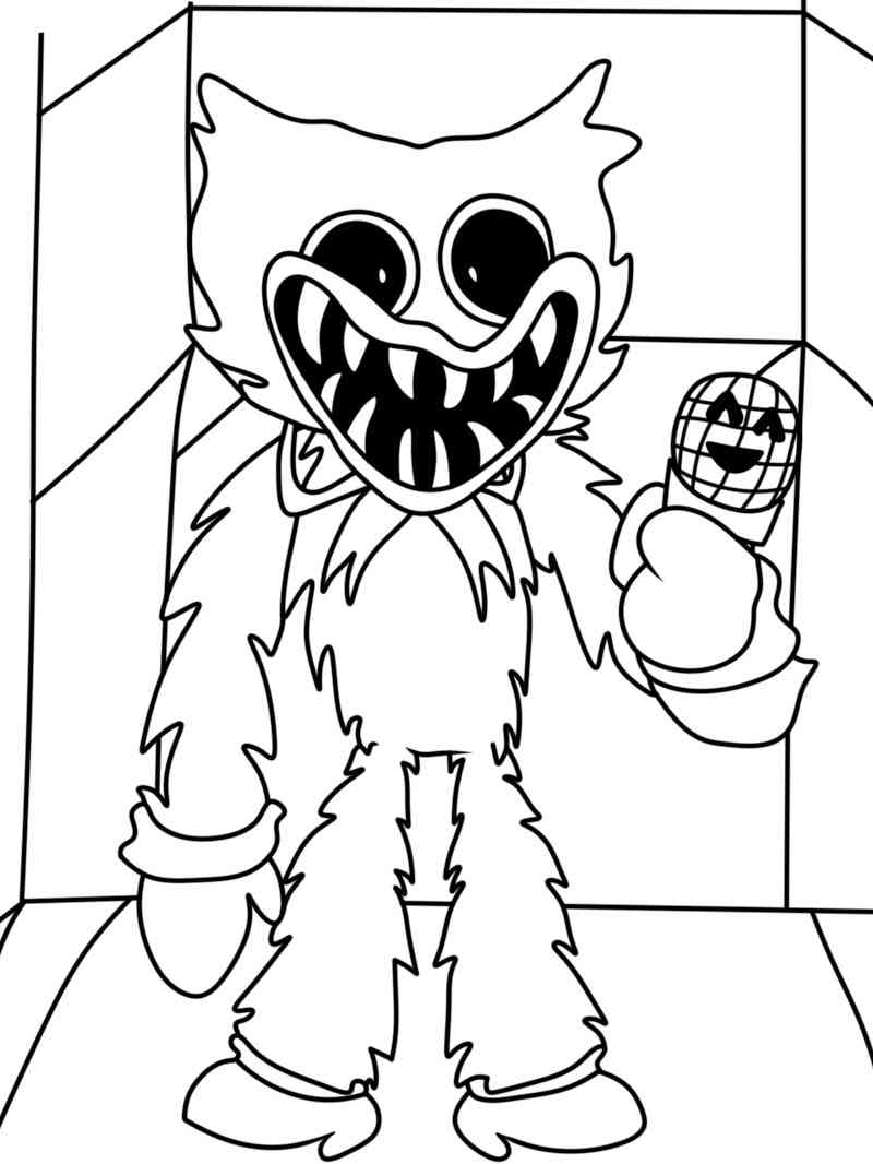 Huggy Wuggy Friday Night Funkin coloring page