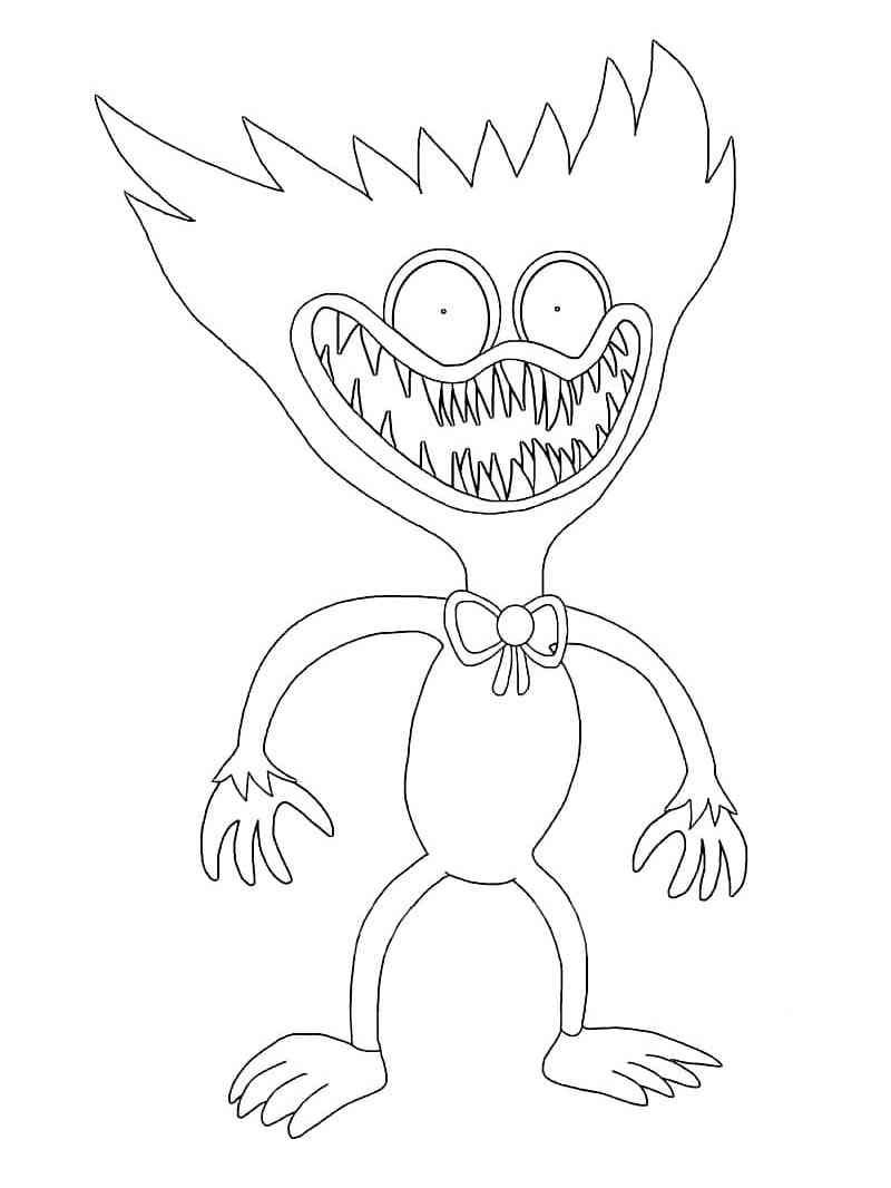 Horrible Huggy Wuggy coloring page