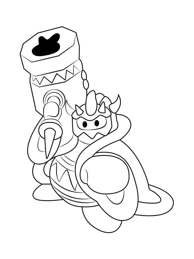 Angry King Dedede coloring page