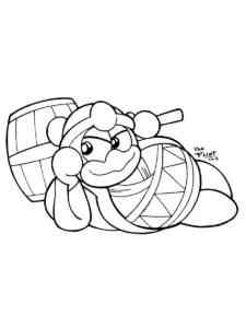 King Dedede is lying coloring page