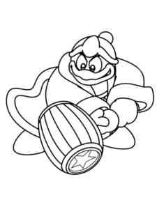 King Dedede Holds the Hammer coloring page