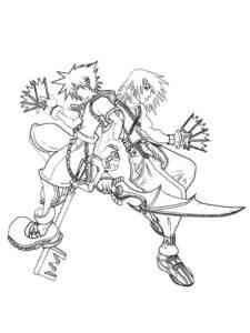 Riku Kingdom Hearts coloring page
