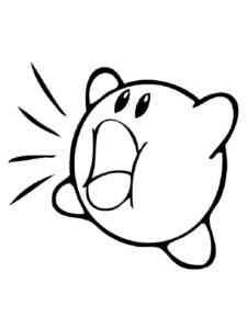 Screaming Kirby coloring page